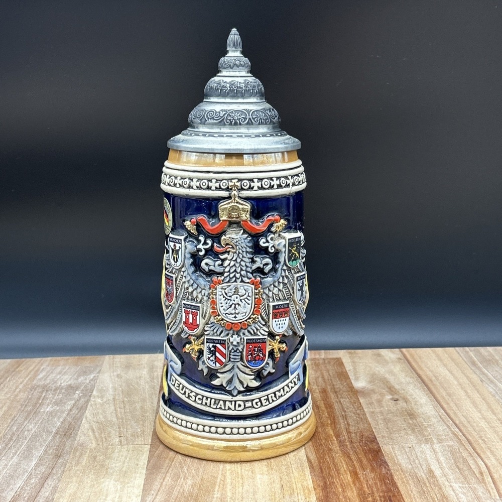 Deutschland Germany Coat of Arms Eagle Lid Stein 3/4 liter (LT Edition #958)